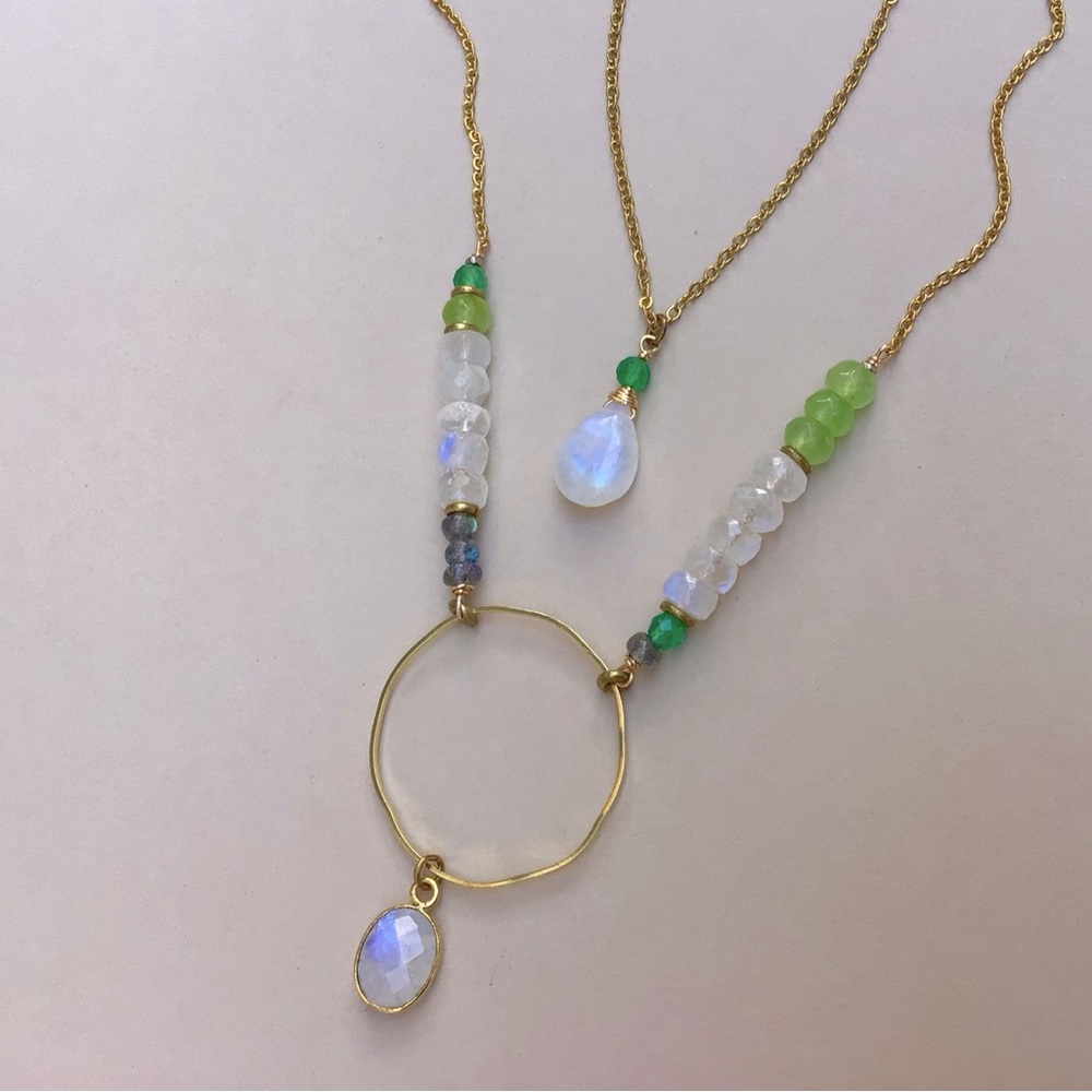Moonstone Sundance Charm Necklace